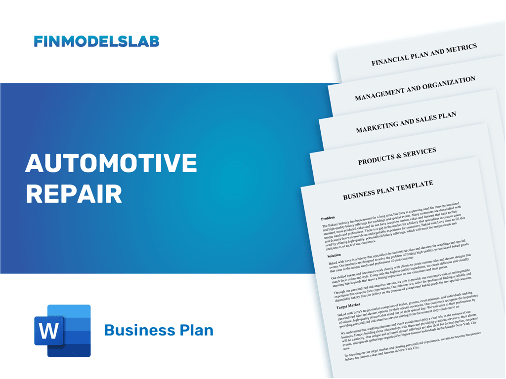 automotive repair business plan pdf