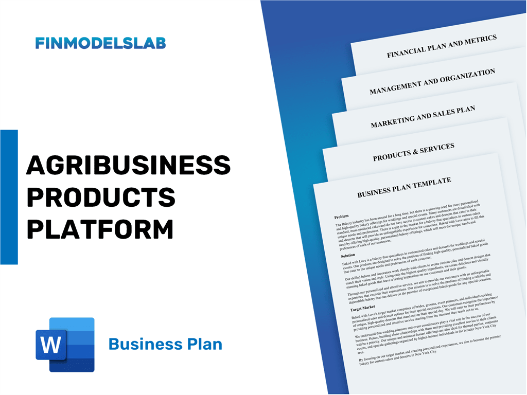 agribusiness business plan template