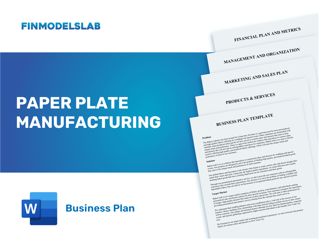 paper plate business plan pdf