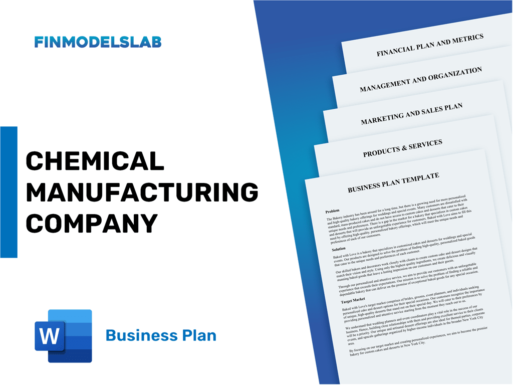 chemical manufacturing company business plan