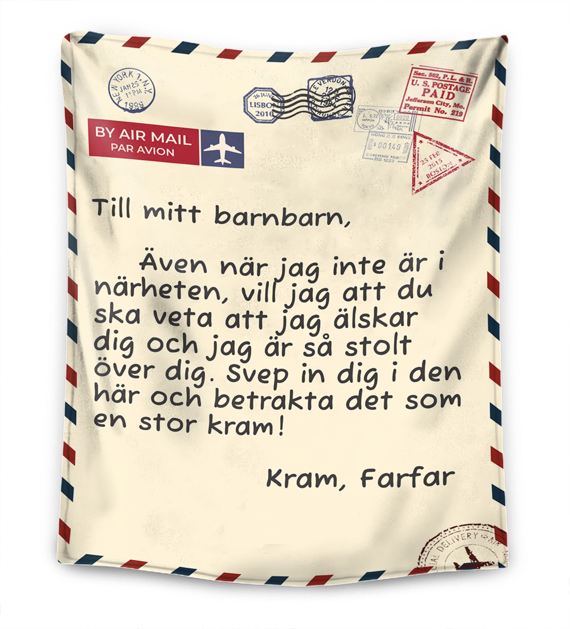 Farfar/Morfar - För mitt Barnbarn - Premiumfilt™ Ver.3 - Citrance product image