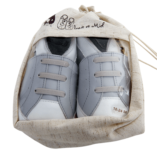 ambitie terug Mondwater Lait et Miel Zachte leren babyslofjes Grijze sneakers– Not Just a Gift