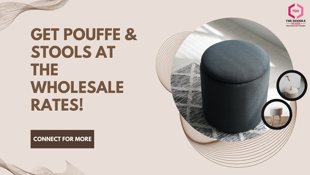 Get Pouffe & Stools At Wholesale Rates by The Doodle House