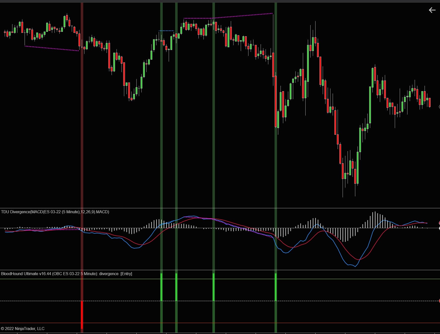 Bloodhound divergence example