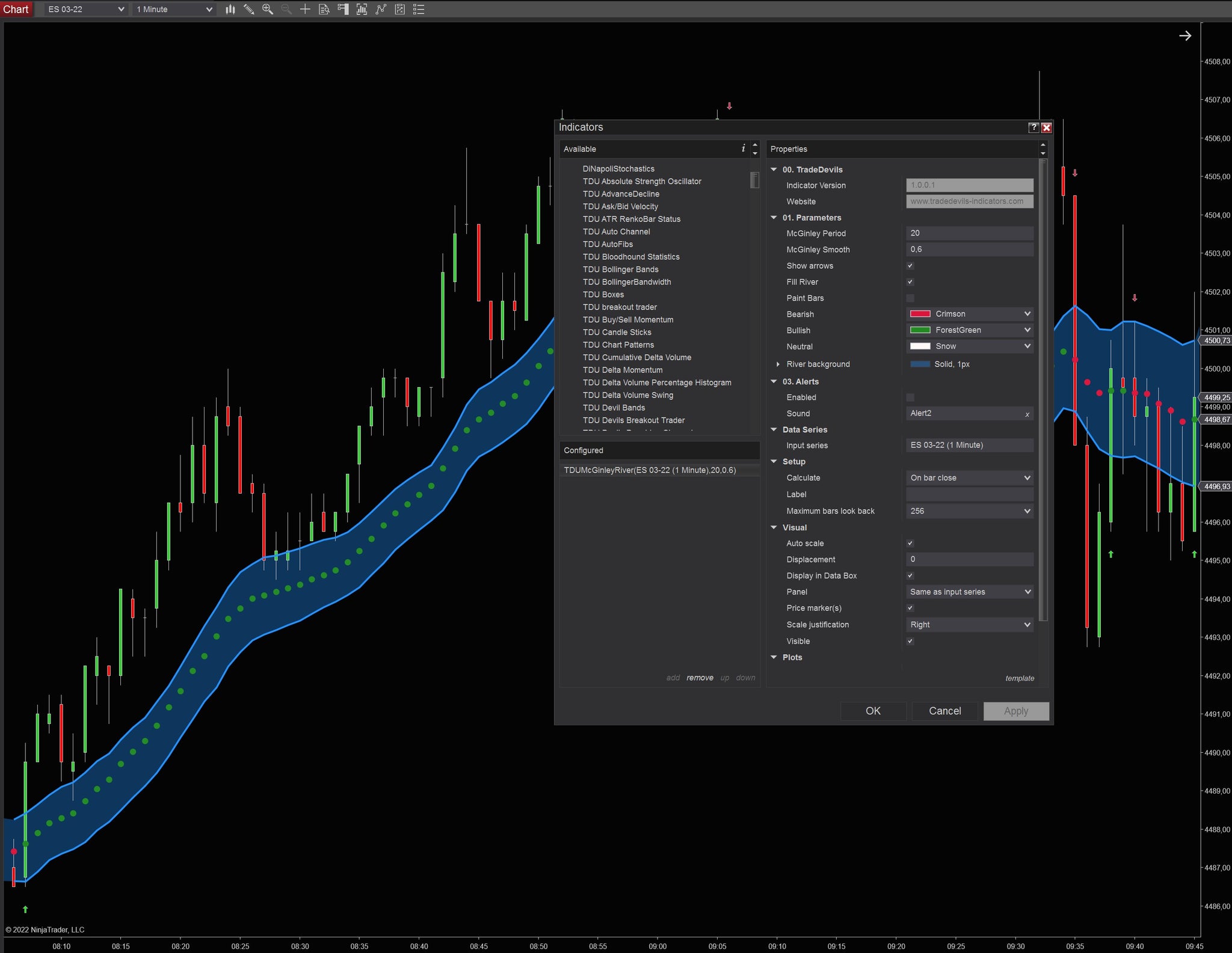 McGinley River NinjaTrader 8