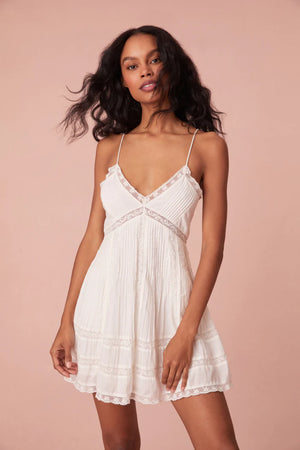 Docila Cotton Mini Dress ~ White - Shake Your Bon Bon