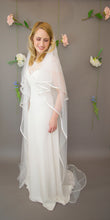 Load image into Gallery viewer, Satin edged double layer wedding veil, Darcey
