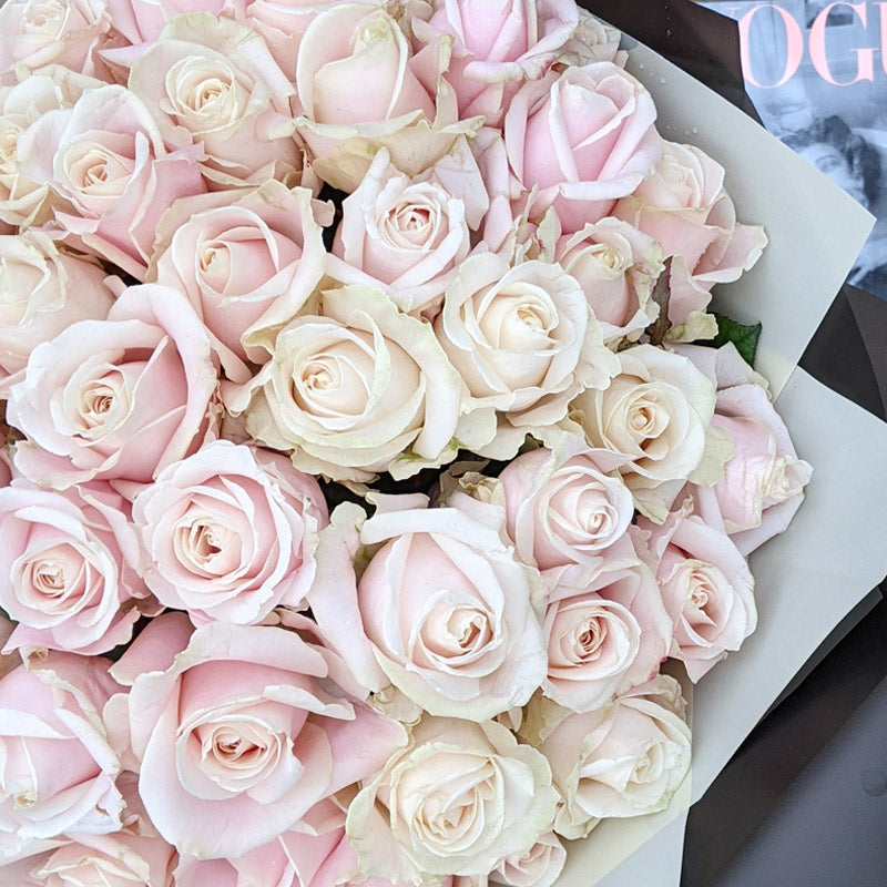 bouquet of pale pink roses