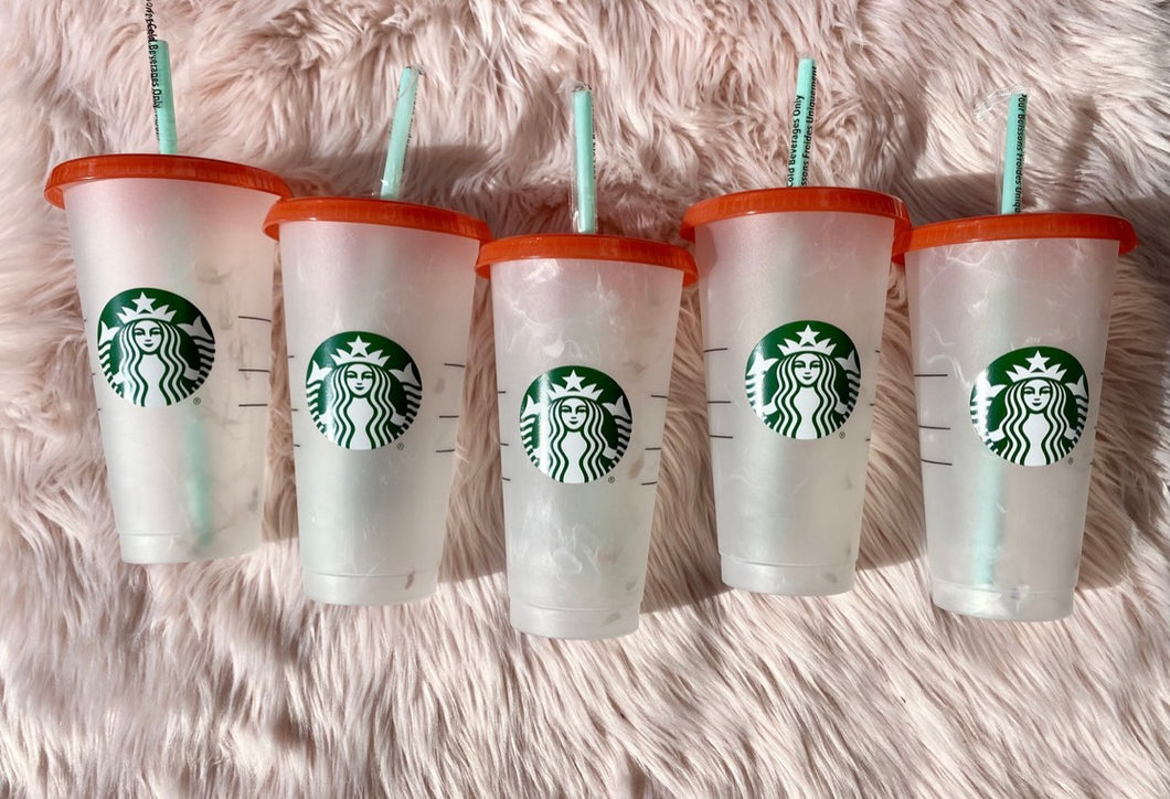 starbucks color changing cups marble