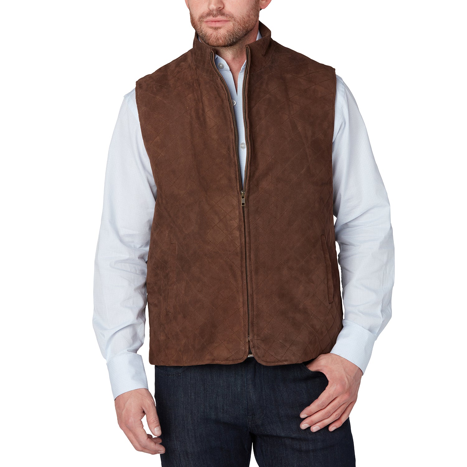 Lucchese Men's Leather Puffer Jacket