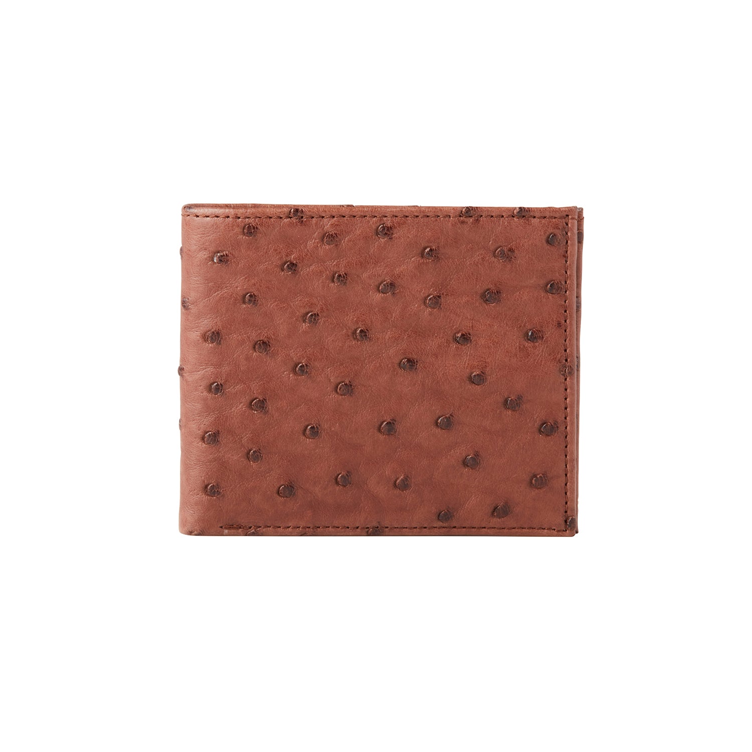 Ostrich Wallet Men - Brown Bifold