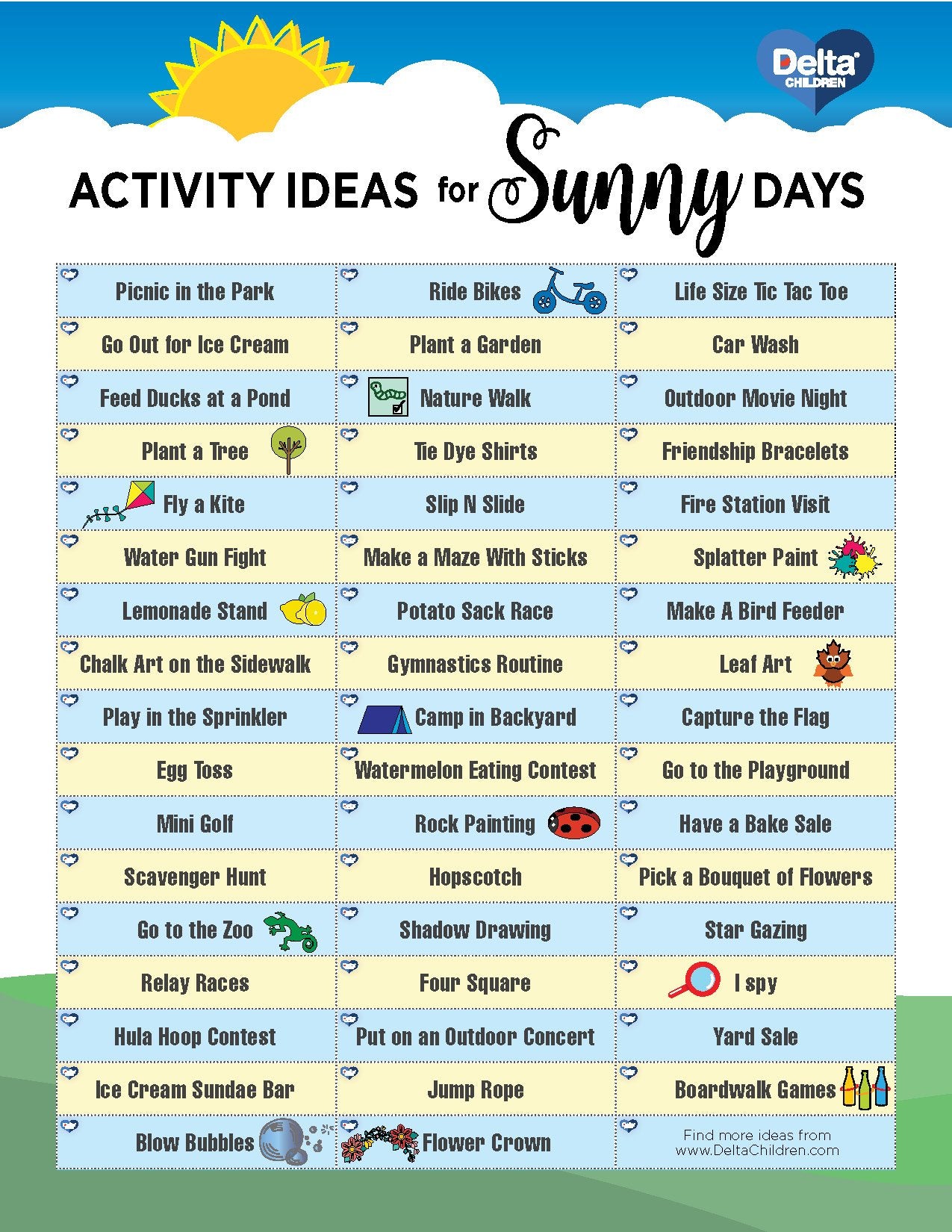 50 Sunny Day Outdoor Activities For Kids | Delta Children