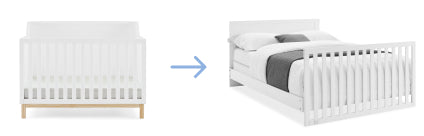 Fullsize bed rails conversion option