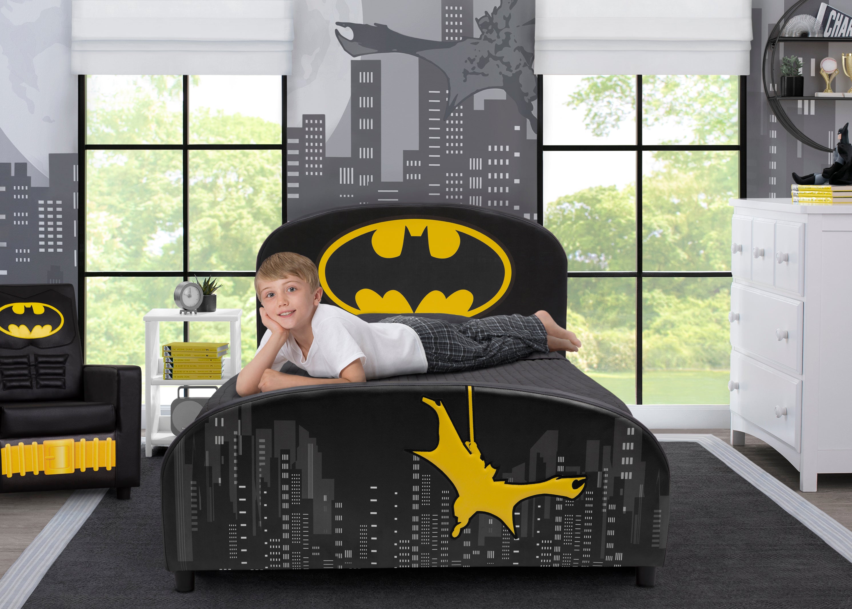 Batman Upholstered Twin Bed | Delta Children