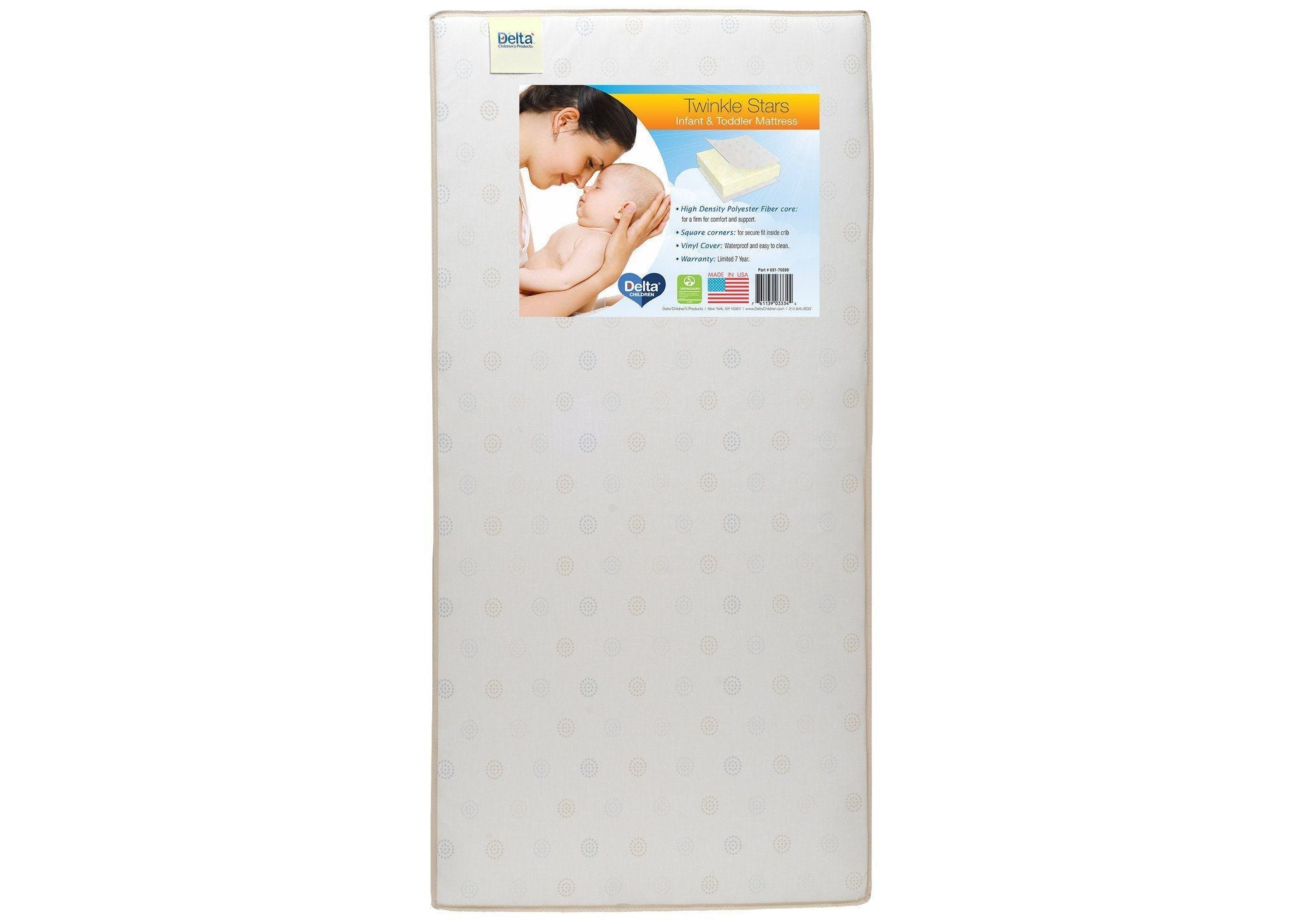 delta children's twinkle stars crib & toddler mattress