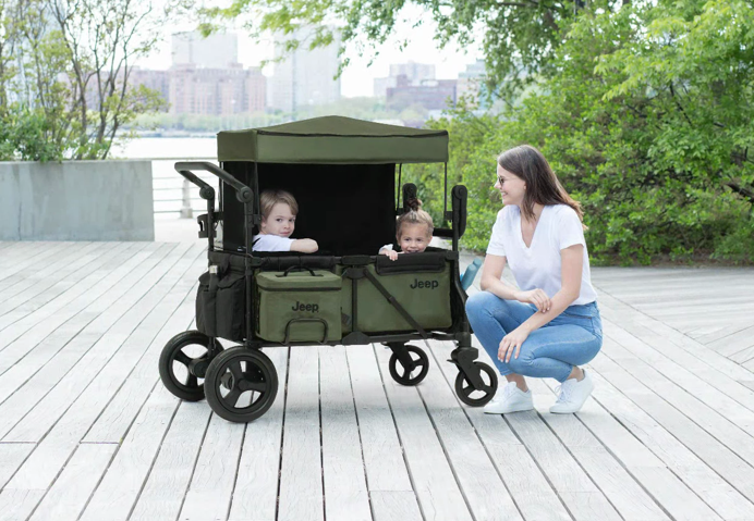 Jeep Deluxe Wrangler Wagon Stroller with Cooler Bag and Parent Organiz | Delta  Children