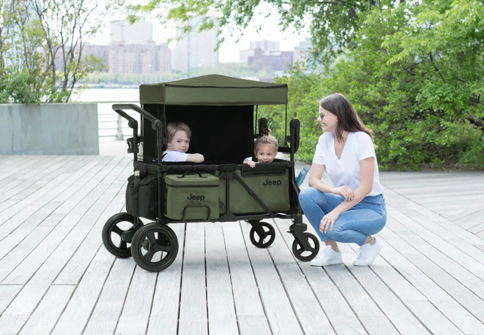 Jeep Deluxe Wrangler Wagon Stroller with Cooler Bag and Parent Organiz |  Delta Children