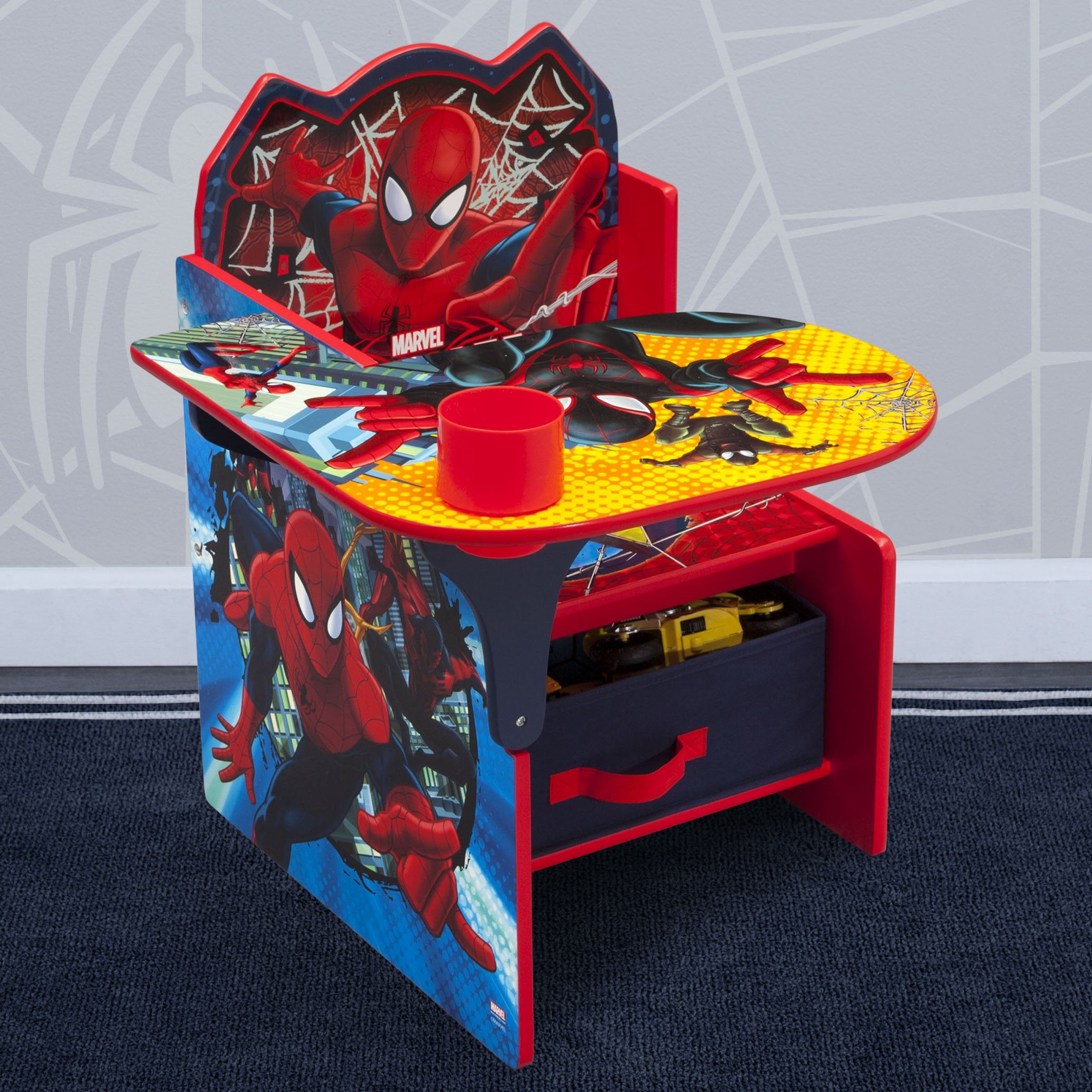 SpiderMan Chair Desk with Storage Bin | Delta Children