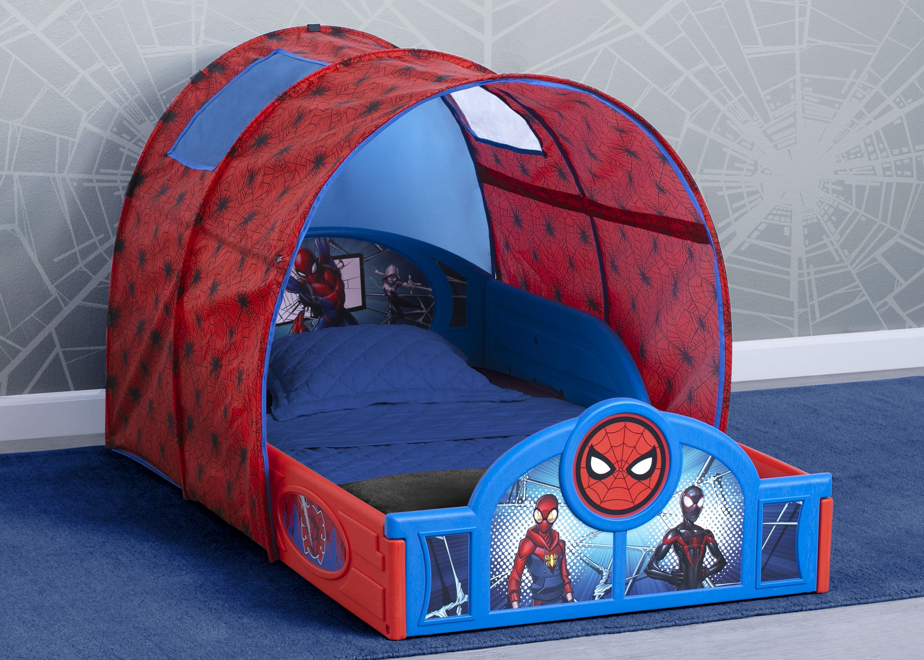 Spider Man Sleep And Play Toddler Bed With Tent Delta Children