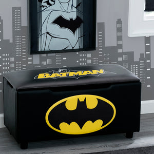 Batman Upholstered Storage Bench for Kids | Delta Children