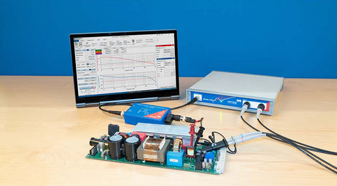 Vector Network Analyser Characterising a Switch-Mode Power Supply