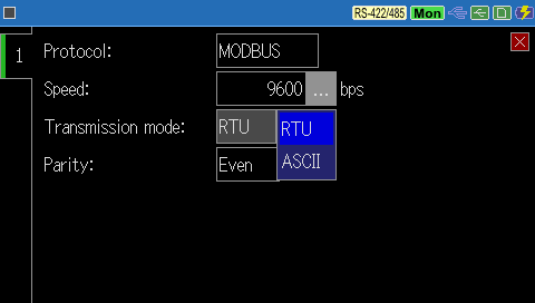 Lineeye LE-3500XR - ModBUS Configuration