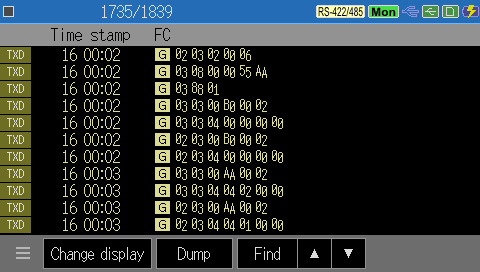 Lineeye LE-3500XR - ModBUS Frame Display