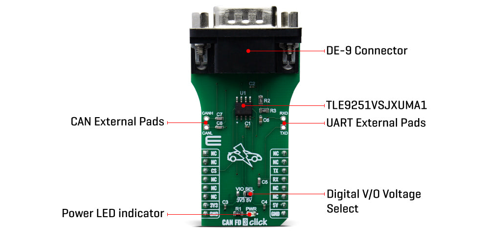MIKROE-3992 CAN FD 3 Click Board™ Features - Debug Store UK