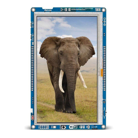 Mikroelektronika d.o.o. Smart Display MIKROE-2438 mikroMedia 7 for STM32F7 - The Debug Store UK