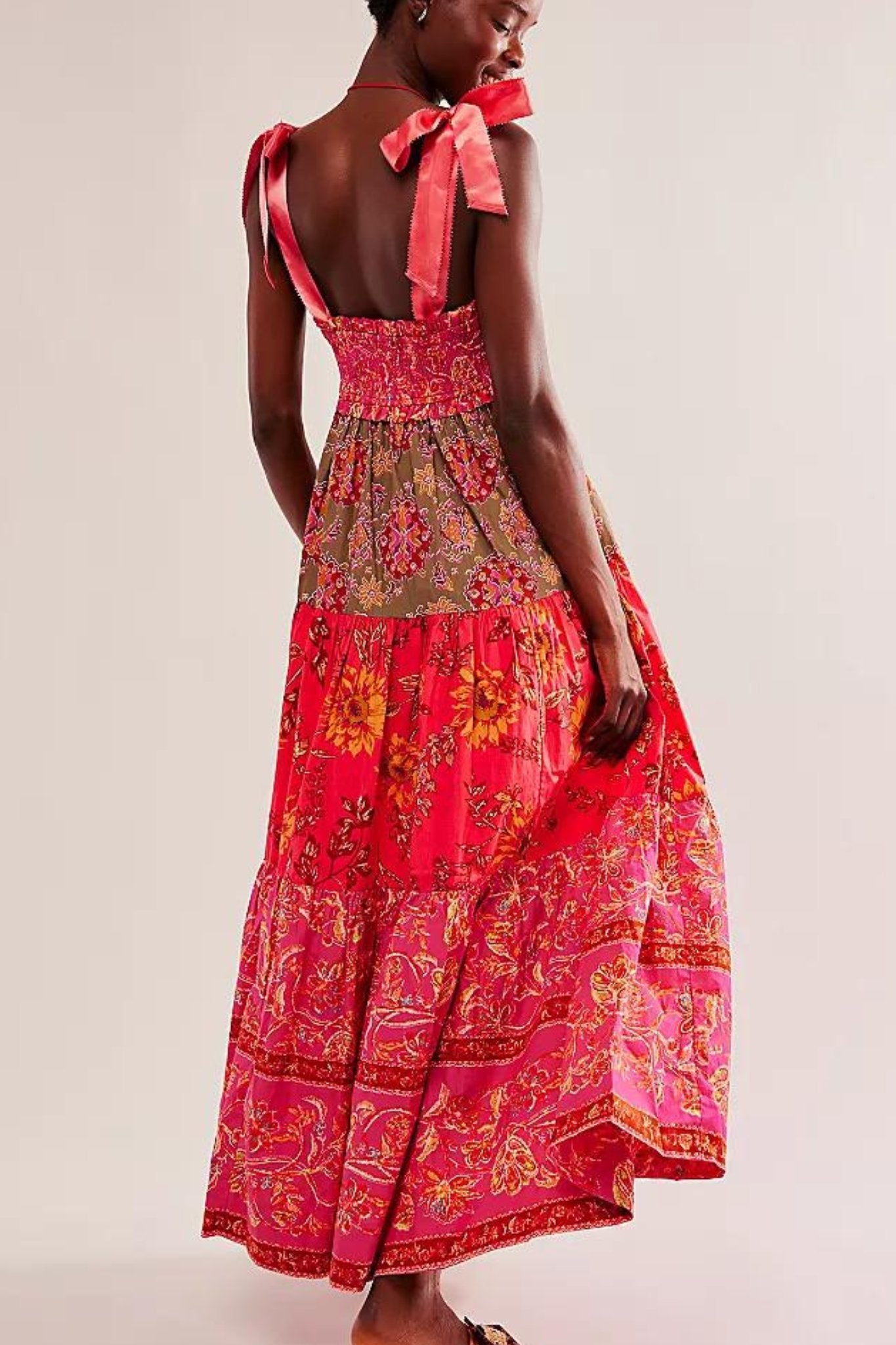 Free People: Bluebell Maxi in Magenta Combo