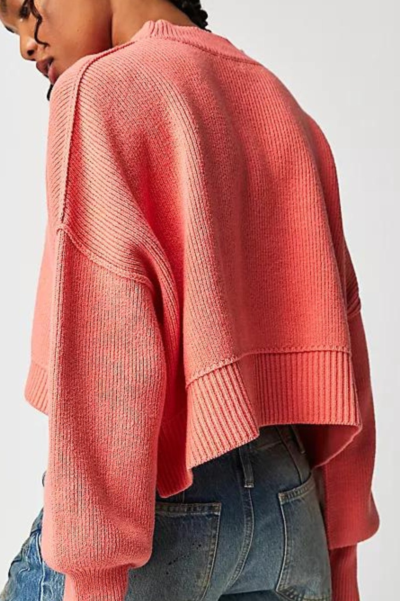 Free People: Easy Street Crop Pullover Guave Juice