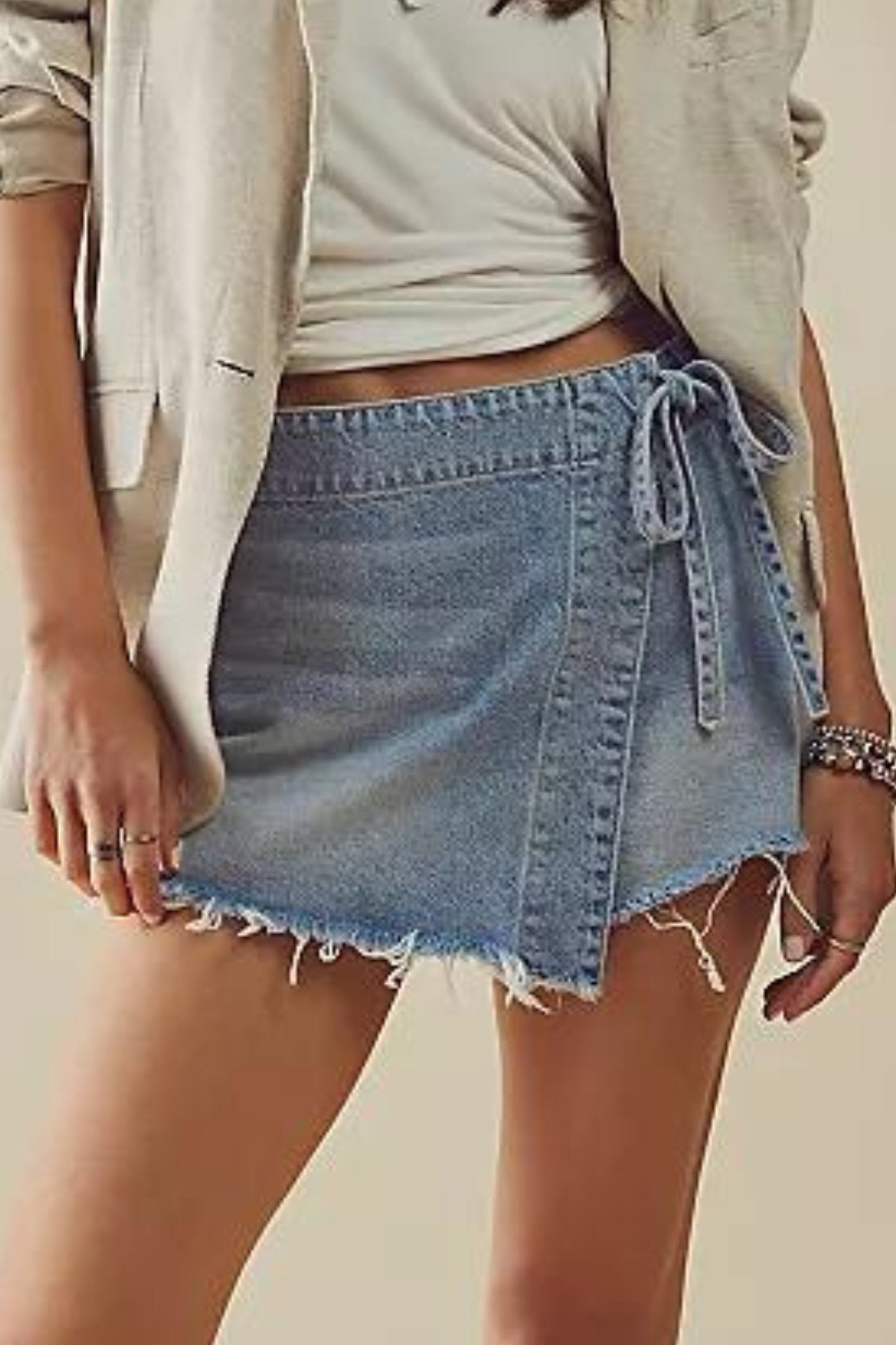 Free People: Emmy Denim Skort