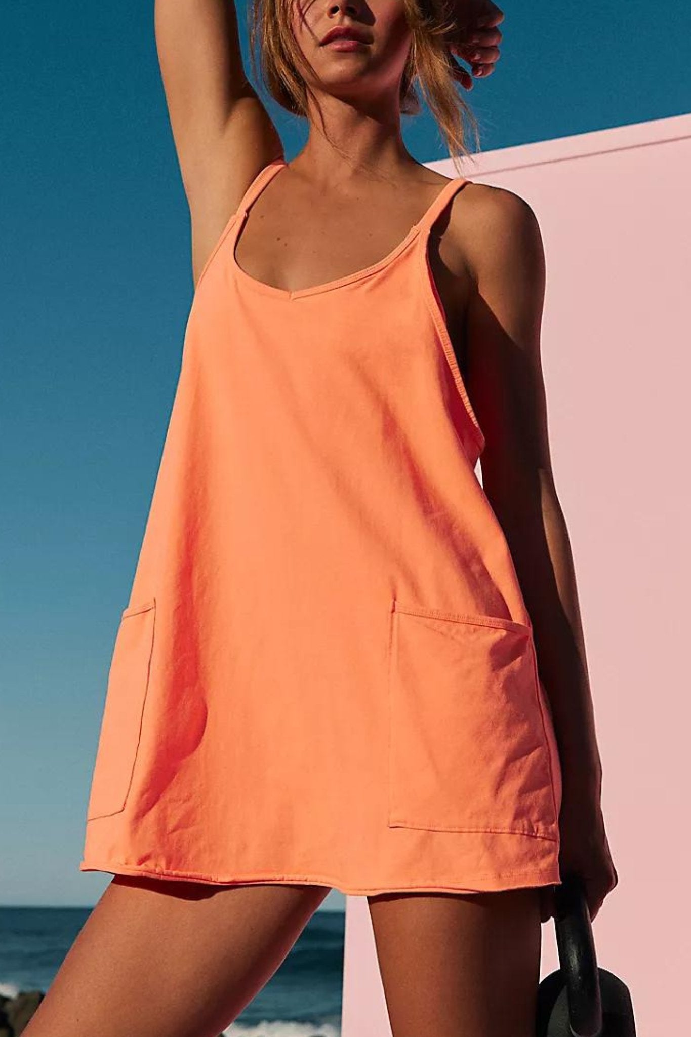 Free People: Hot Shot Mini in Hot Watermelon