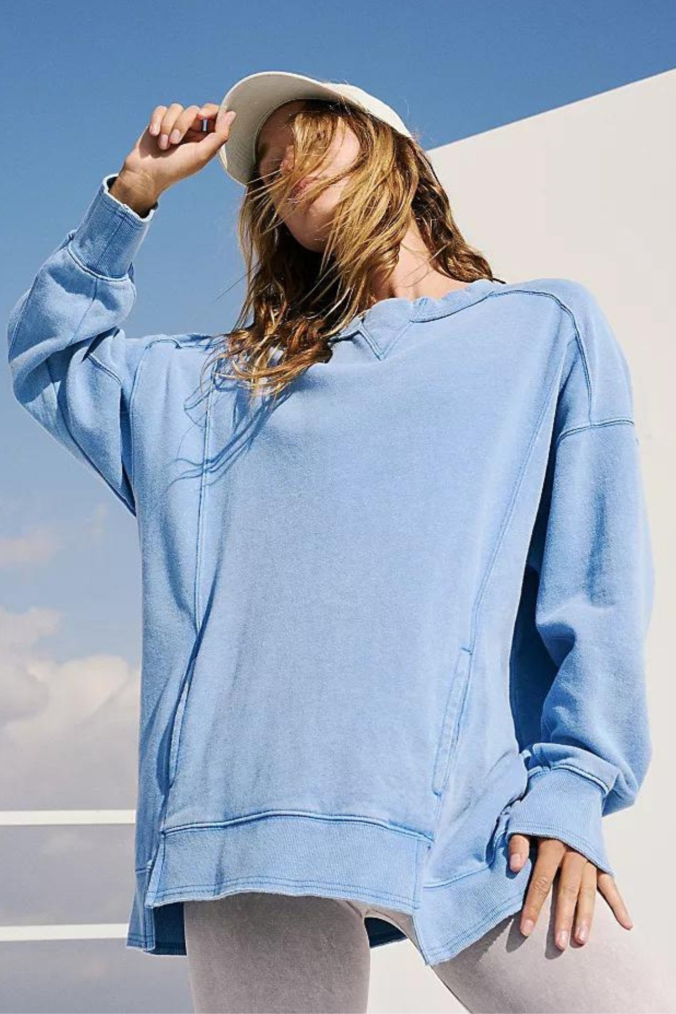 Free People: Intercept Tunic in Riviera Blue