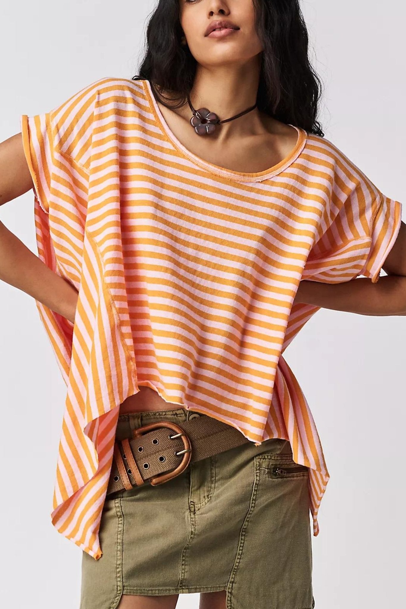 Free People: Striped Angel Tee