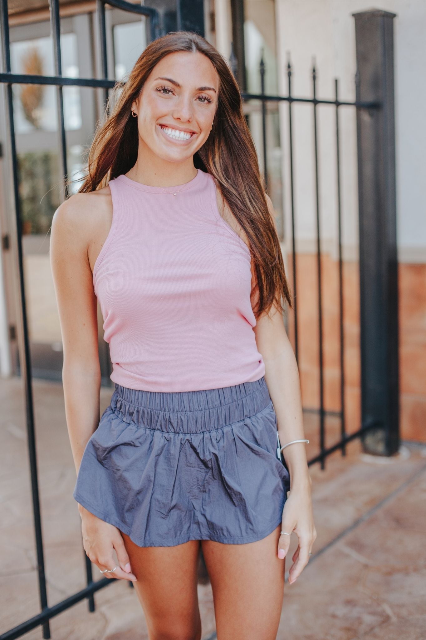 Free People: Way Home Skort in Navy