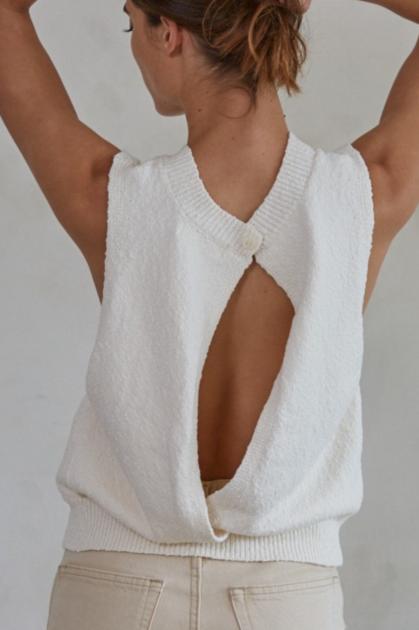 Infinitely Sweater Tank in White