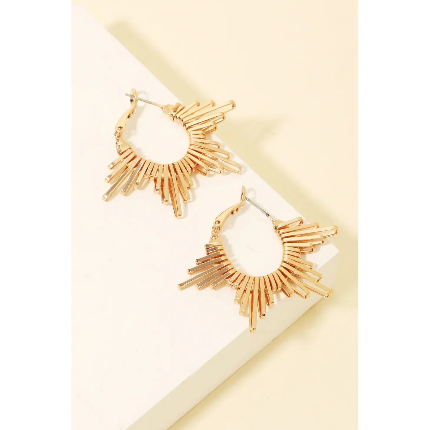 Metallic Sunshine Hoop Earrings