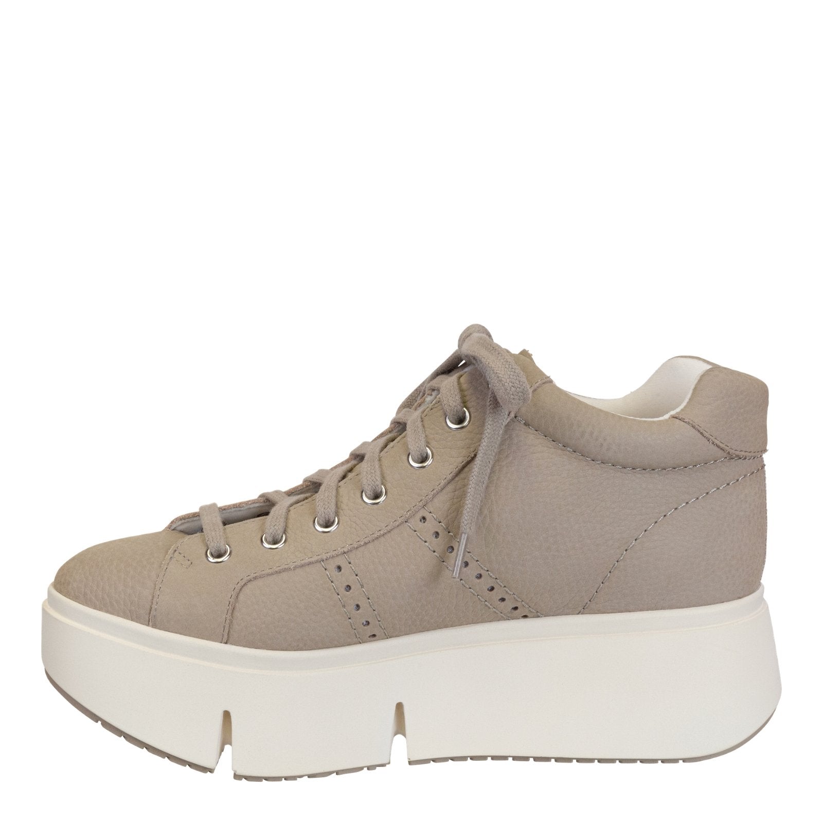 Naked Feet: ESSEX in GREIGE Platform High Top Sneakers