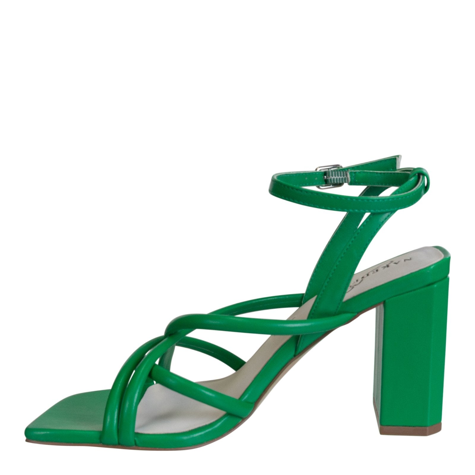 Naked Feet: MOOD in GREEN Heeled Sandals