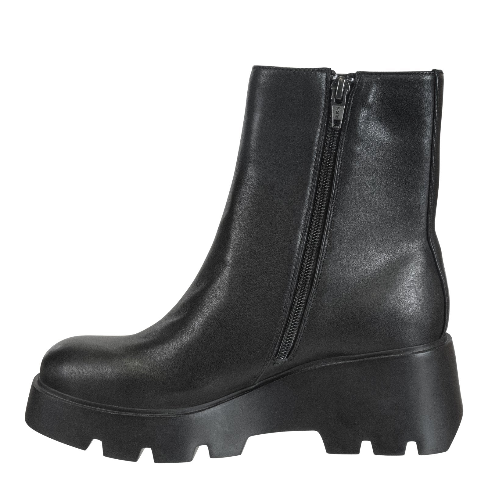 NAKED FEET - XENUS in BLACK LEATHER Platform Ankle Boots