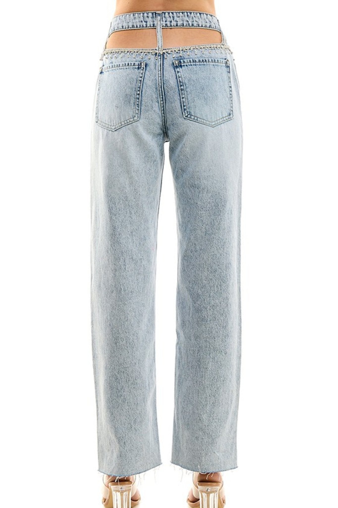 Ombre Rhinestone Jean