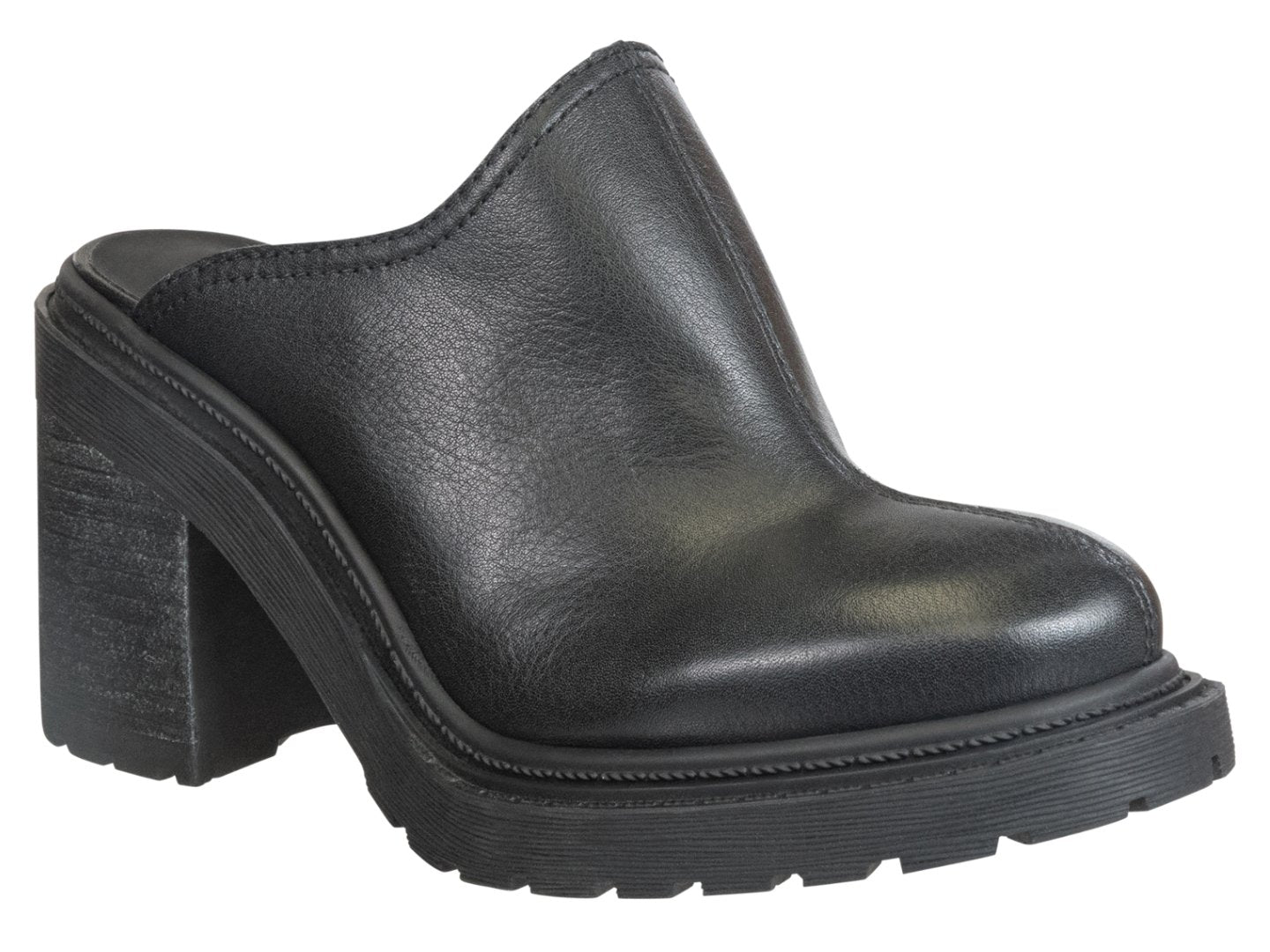 OTBT: RISE in BLACK Heeled Mules