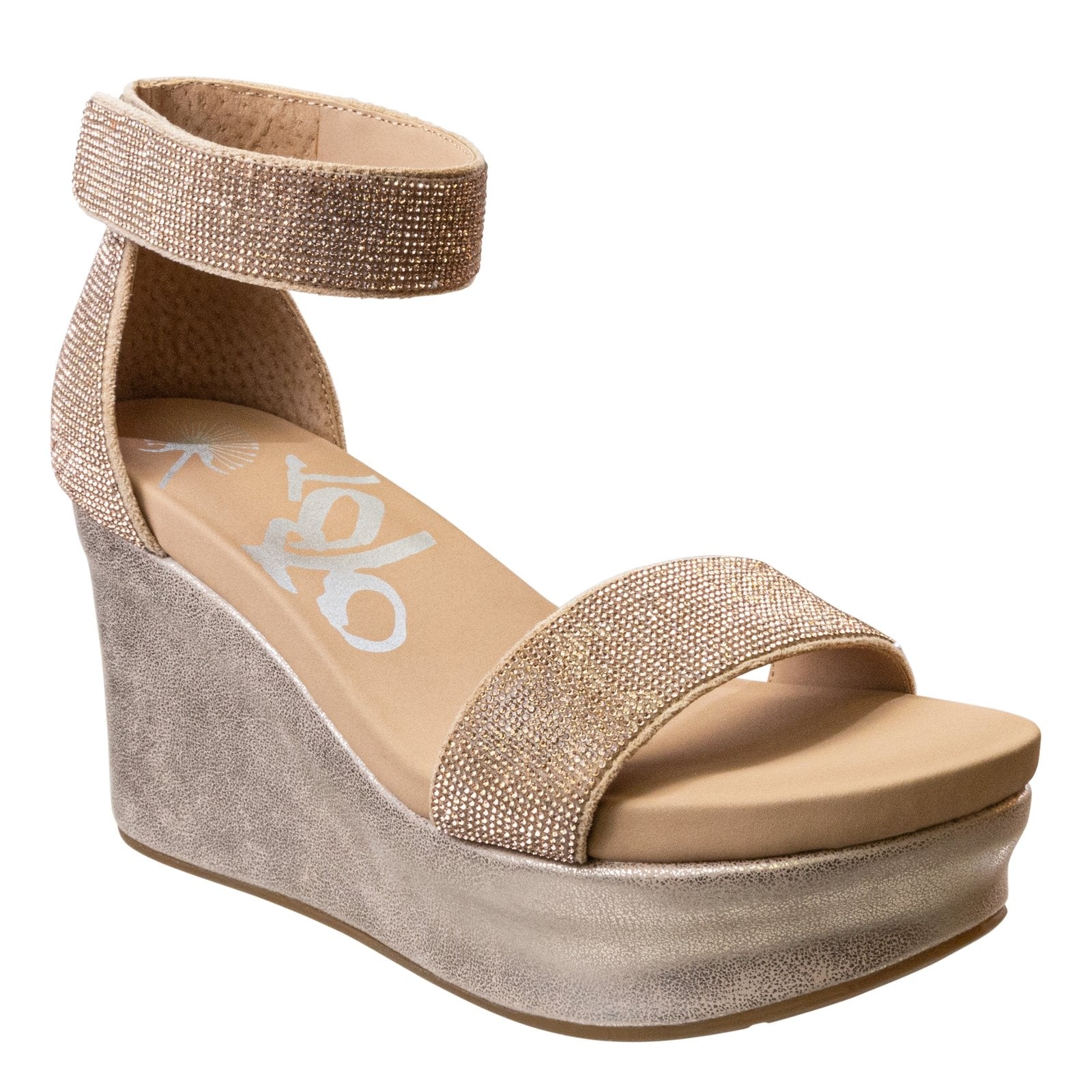 OTBT - STATUS in ROSE GOLD Wedge Sandals