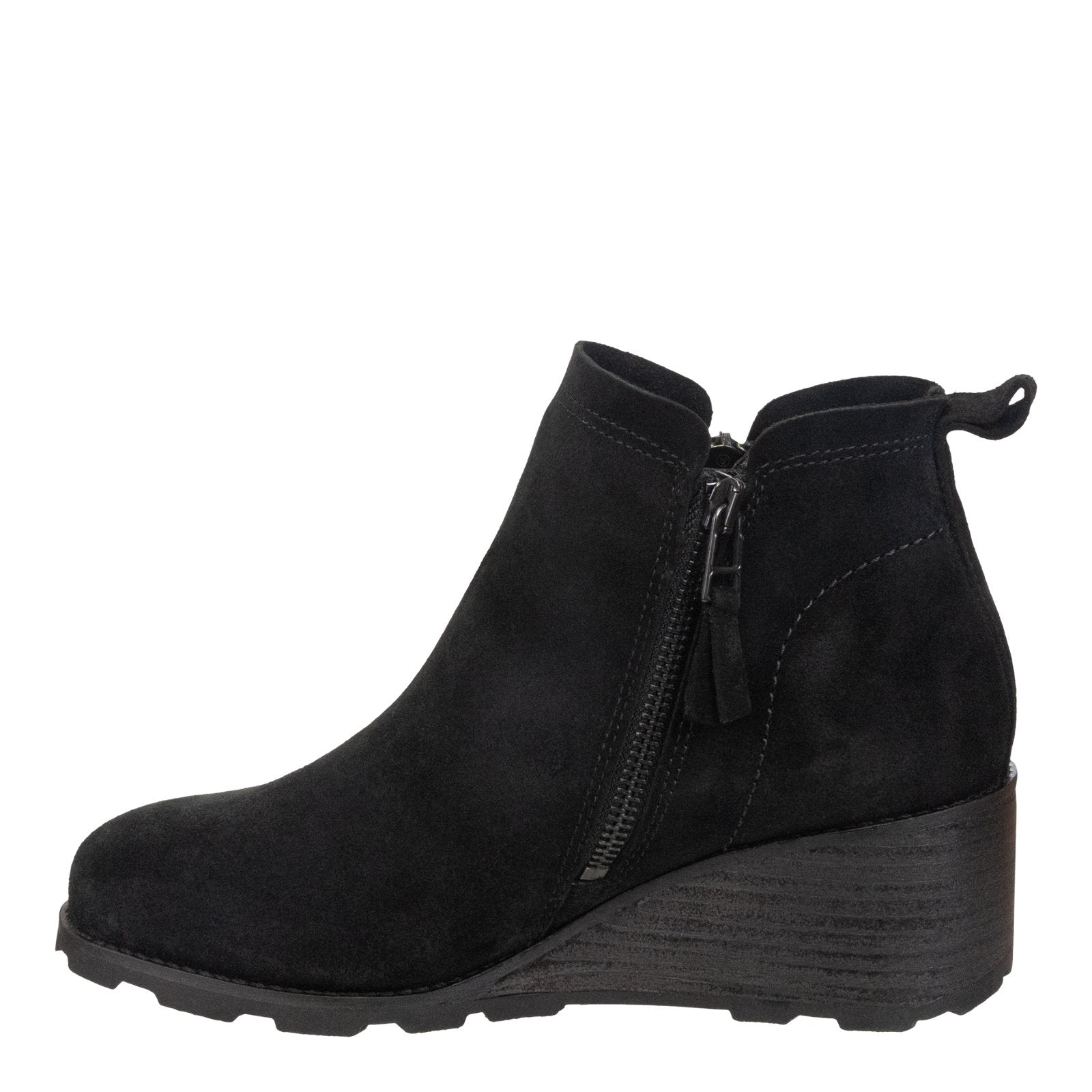 OTBT - STORY in BLACK Wedge Ankle Boots