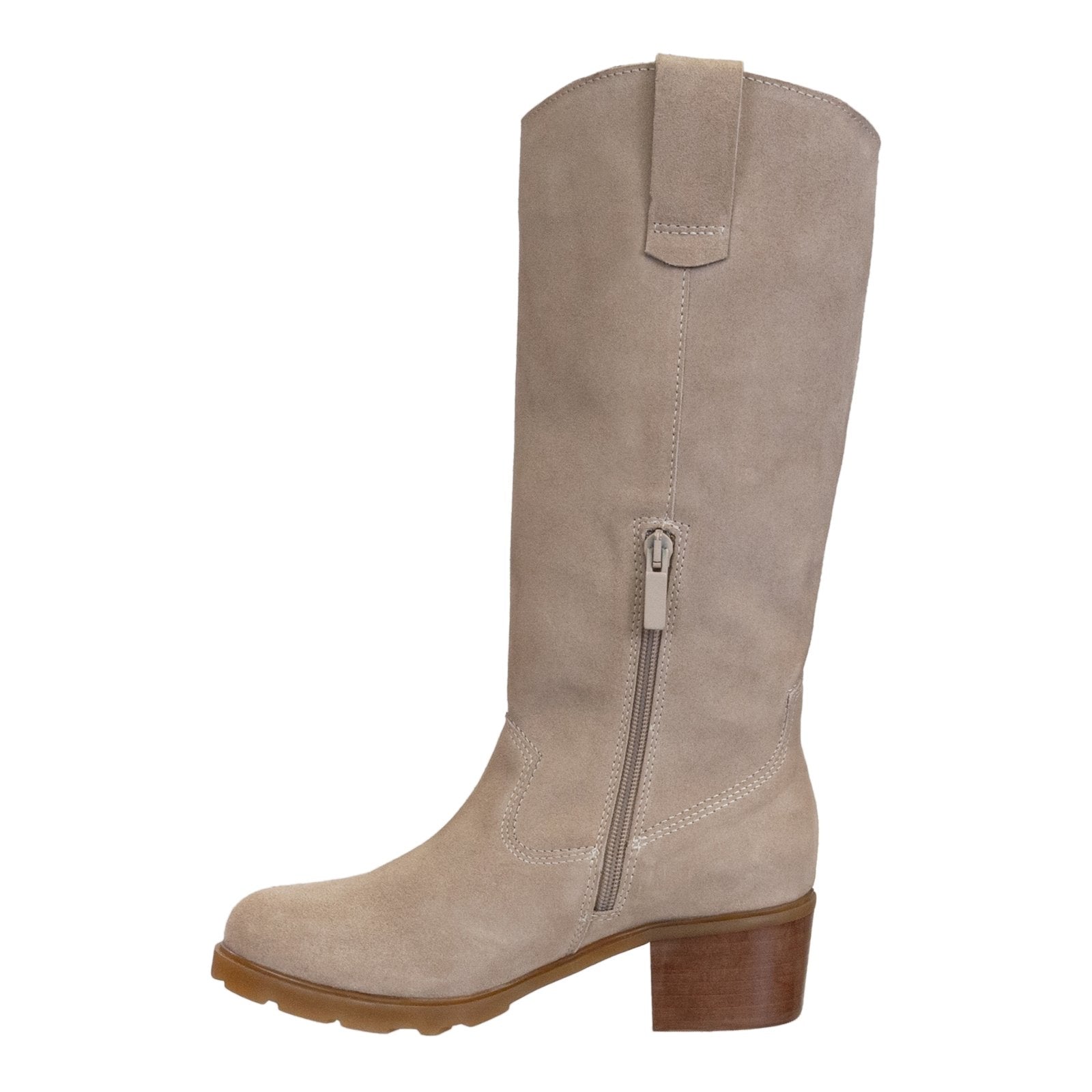 OTBT: TALLOW in BEIGE Heeled Mid Shaft Boots