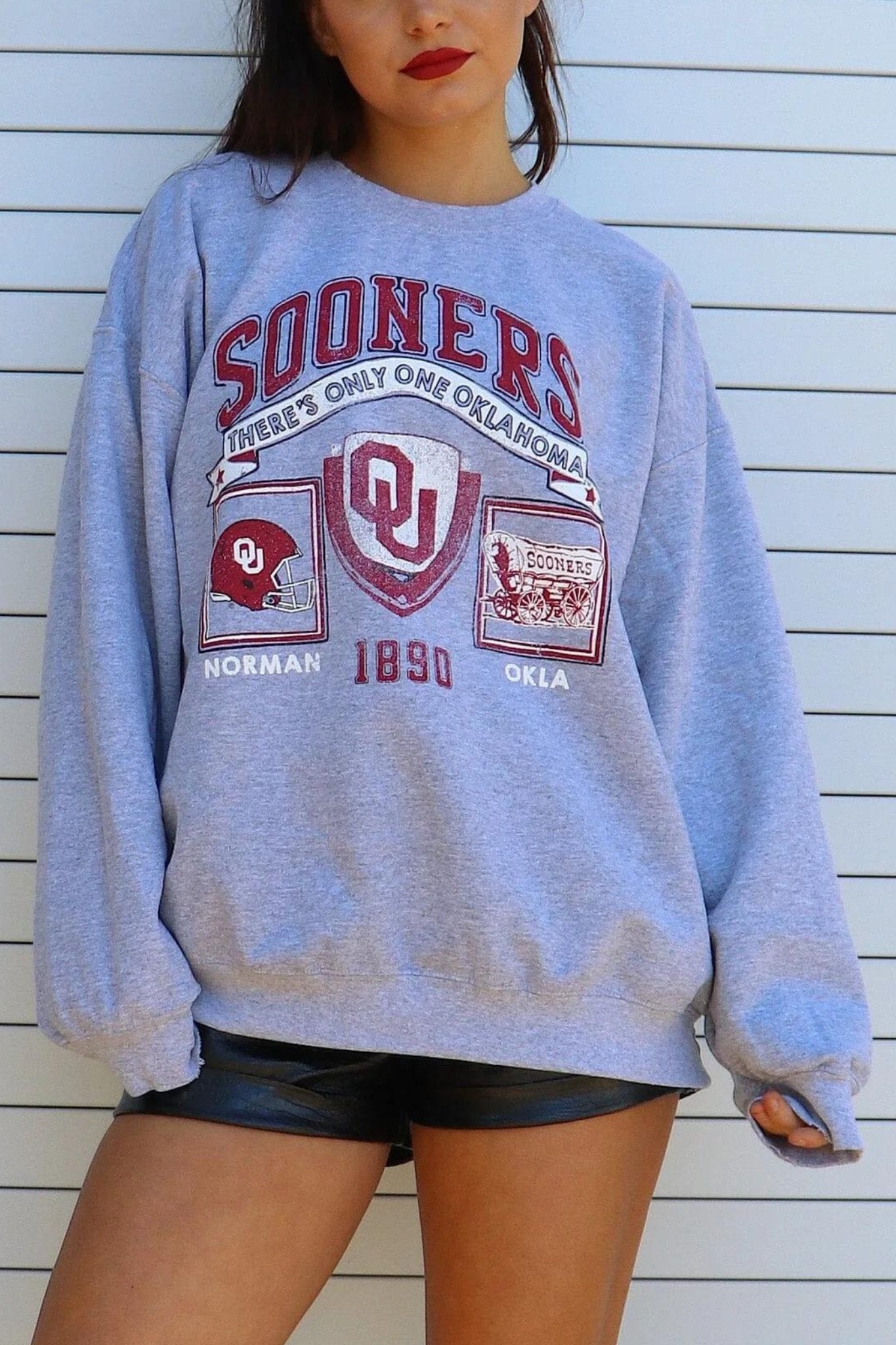 OU Prep Patch Thrifted Sweatshirt