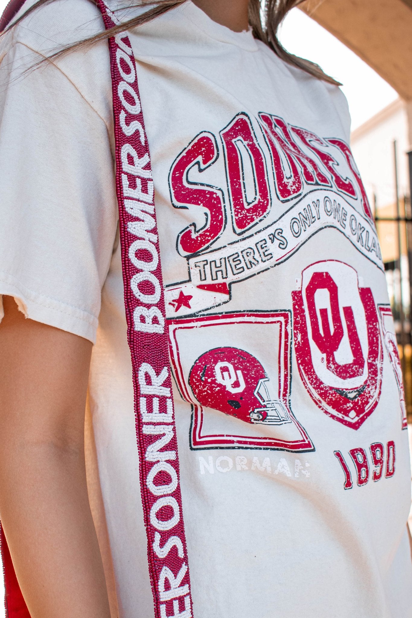 OU Prep Patch Thrifted Tee