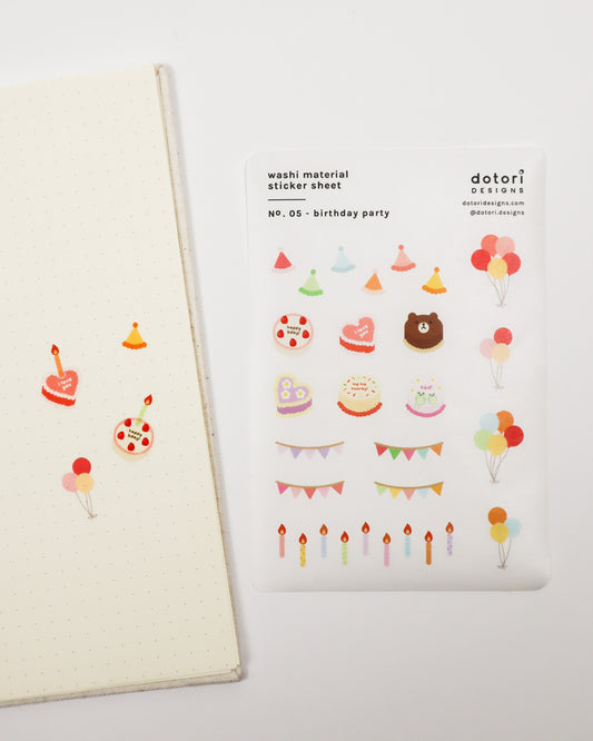 Planner Washi Material Sticker Sheet – dotori designs