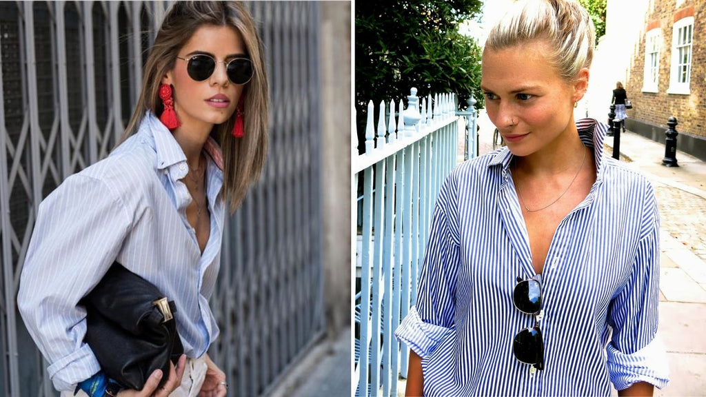 How to style a blue pin striped shirt